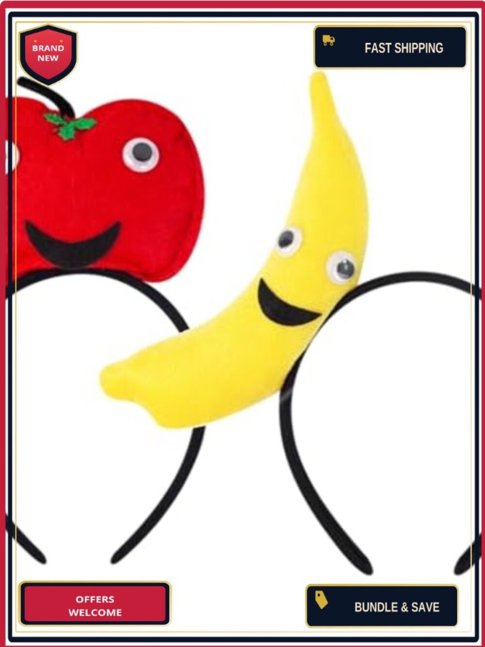 Fruit Headband Set Apple Banana Costume Party Hair Accessories